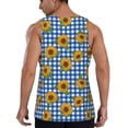 thumbnail image 3 of Fotbe Sunflowers Pattern Men's Quick Dry Workout Tank Top Gym Muscle Tee Fitness Bodybuilding Sleeveless T Shirt Breathable Workout Shirt-XX-Large, 3 of 9