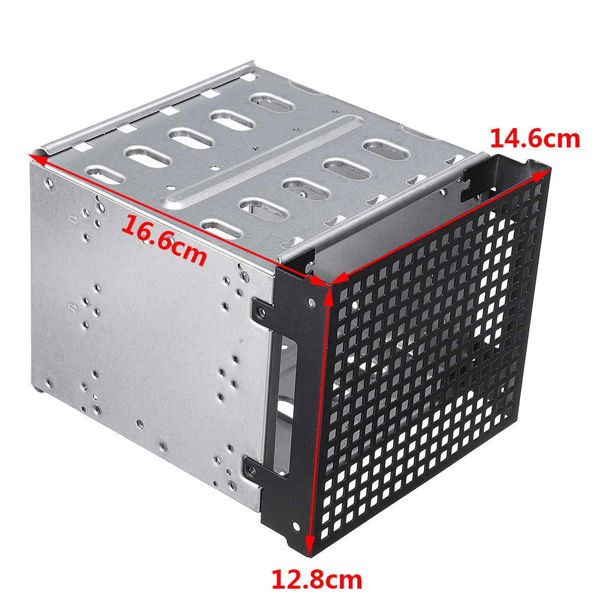 5.25" to 5x 3.5" SATA SAS HDD Cage Rack Hard Driver Tray Caddy with Fan Space 
