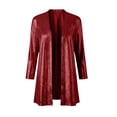 thumbnail image 3 of Warop Women's Solid Color 3/4 Sleeve Cardigan Top Casual Lightweight Outwear Shirt, 3 of 6