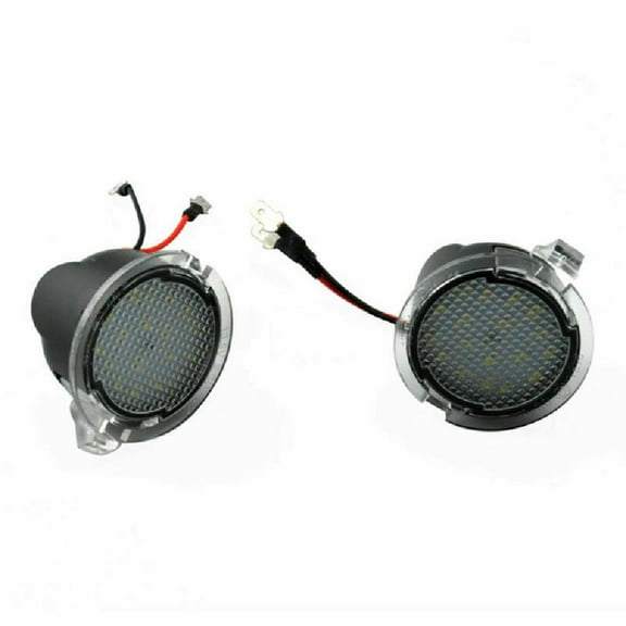 2 Pair Car 6500K 18LED Puddle White Light Side Rearview Mirror For Ford