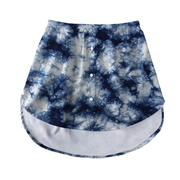 Vedolay Midi Skirt Women's Apparel Women's Plus Size Skirt in Stripe,Dark Blue XXL