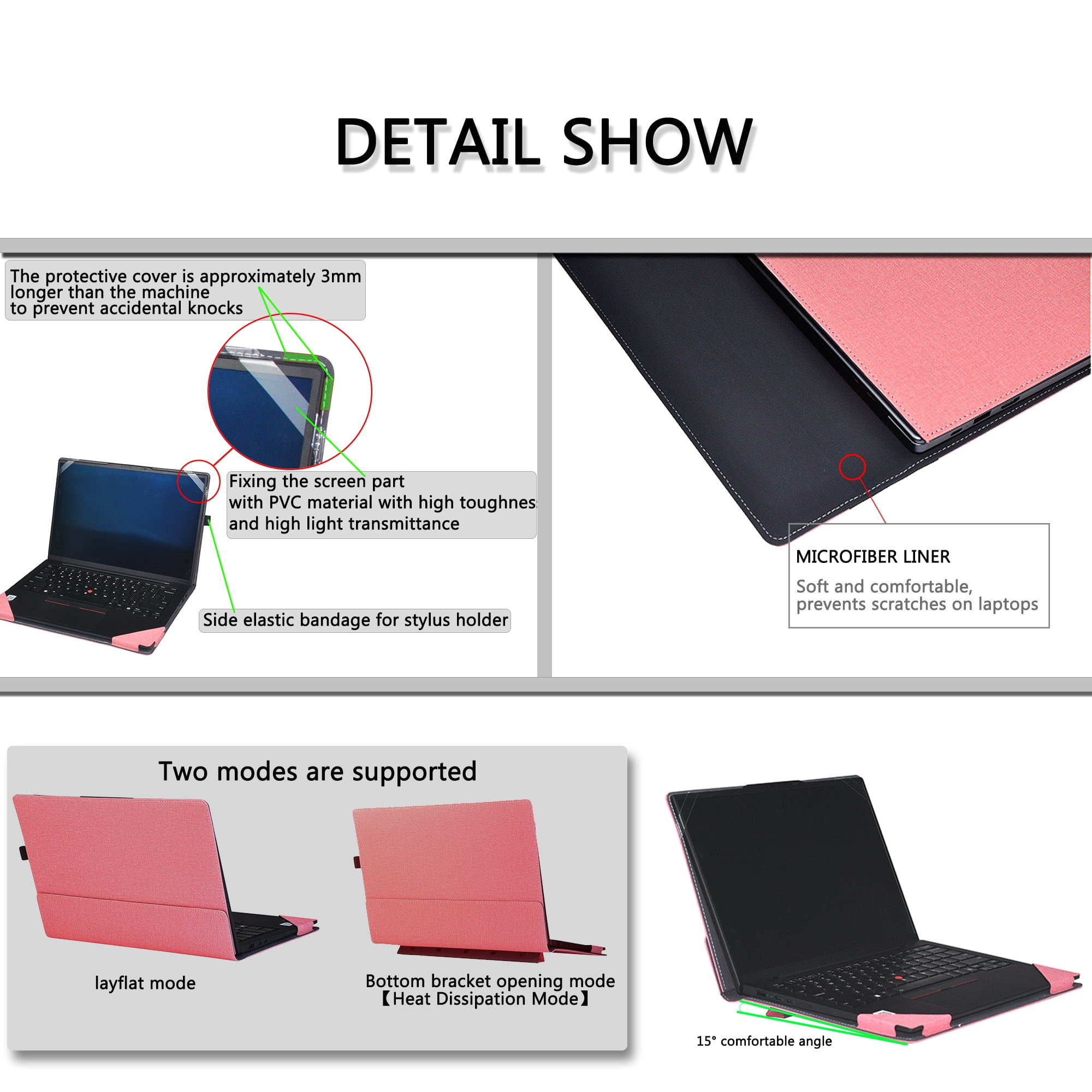 LIMIYUE 14 inch Laptop Cover Case for HP EliteBook Ultra G1i /G1q /G1q8 & for 14'' EliteBook X G1a Notebook AI PC Sleeve,PU Leather Protective Bag with Foldable Cooling Bracket