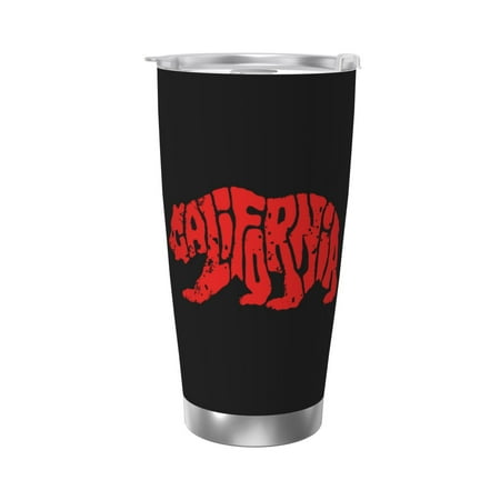 

California Of Bear 20 Oz Water Bottle Insulated Tumblers Stainless Steel Cups Double Wall Tumbler with Lid