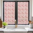 thumbnail image 3 of Red Window Privacy Film Cycling Pattern People Animal Plant Decorative Glass Window Film UV Blocking Static Cling Non-Adhesive Sticker Covering for Home Door 19.6 x 39.3 inches, 3 of 8