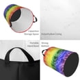 thumbnail image 2 of Easygdp Colorful Tie Dye for Large Dirty Clothes Hamper, Lightweight Storage Basket, Household Laundry Bag with Handle-Small, 2 of 6