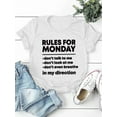 thumbnail image 6 of RULES FOR MONDAY Letter Print Women T Shirt Short Sleeve O Neck Loose Women Tshirt Ladies Tee Shirt Tops Camisetas Mujer, 6 of 6