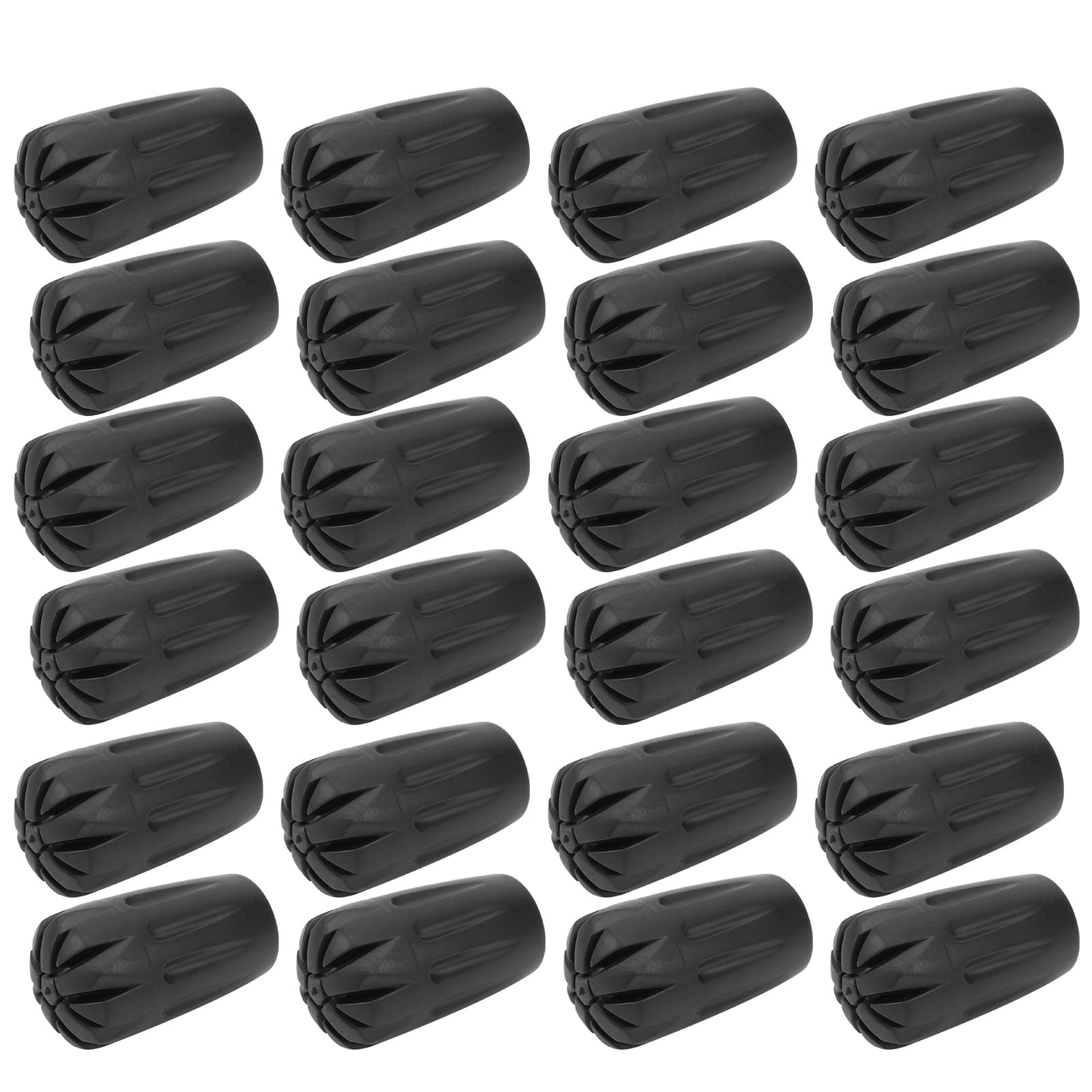 Tebru Trekking Pole Tip Protectors,Walking Pole Rubber Tips,24Pcs