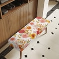thumbnail image 3 of Whosucclay Peony Sunflower Floral Print Dining Bench Slipcover Removable Rectangle Bench Cover Stretch Bench Seat Furniture Protector Dining Chair Slipcovers for Living Room and Kitchen, 3 of 7