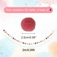 thumbnail image 2 of 4 Pieces Christmas Wool Felt Ball Garland,Happon Colorful Pom Pom Garland Ball,Christmas Tree Hanging Wool Felt Ball Garland for Wall Room Easter Christmas Tree Decoration, 2 of 6