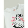 thumbnail image 6 of Toddler Baby Girl Halloween Outfit 9M 12M 18M 24M 3Y 4Y Ghost Long Sleeve Sweatshirts Top Pants Halloween Fall Clothes 2Pcs, 6 of 9