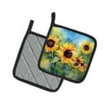 thumbnail image 2 of Carolines Treasures 7.5 x 7.5 in. Sunflowers in Watercolor Pot Holders - Set of 2, 2 of 5