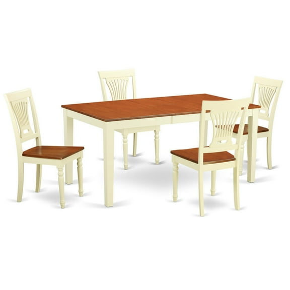 East West Furniture Nicoli 5 Piece Empire Dining Table Set
