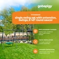 thumbnail image 2 of gobaplay Single Swing Playground Set with 8' Frame Extension, Swings, and 40" Round Saucer, 2 of 11