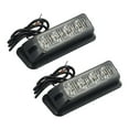 thumbnail image 2 of Fule 2pcs Amber 4 LED Car Warning Light Flashing Lamp Emergency Beacon Light Bar Hazard Strobe Light Waterproof Light Signal Light, 2 of 10