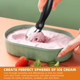 thumbnail image 5 of Cuchara para helado con mango de agarre cómodo, acero inoxidable resistente, cucharas de forma perfecta, cuchara para helado (negra), 5 of 5