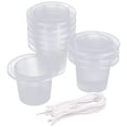 thumbnail image 1 of Yardwe 10PCS 4 Inch Garden Net Cup Pots Plastic Hydroponics Net Pot Bucket Basket for Hydroponics Supplies Round Net Pots with Cotton Rope (White), 1 of 4