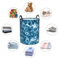 thumbnail image 4 of Balery Blue Tie Dye Cesta de ropa redonda con asas, impermeable, independiente, para ropa, juguetes, dormitorio y familia-Medium, 4 of 6