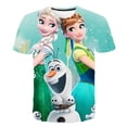 thumbnail image 2 of Camisetas de Frozen 2 para niñas, camisetas informales de la serie Disney, camisetas de manga corta para niños de 1 a 14 años, camisetas de dibujos animados de Harajuku Girl Elsa Anna 7T Gao Jinjia LED, 2 of 2
