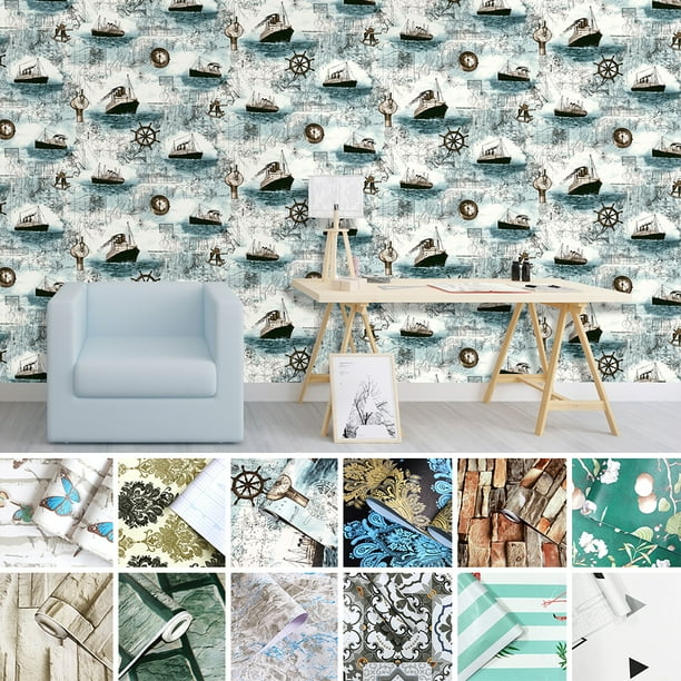 Yipa Wood Peel and Stick Wallpaper Shiplap Self Adhesive Wallpaper Wood