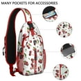 thumbnail image 2 of Crossbody Sling Backpack for Women Men Cute Cherry Pattern Shoulder Sling Crossbody Casual Chest Bag for Travel Sports Running Hiking, 2 of 6
