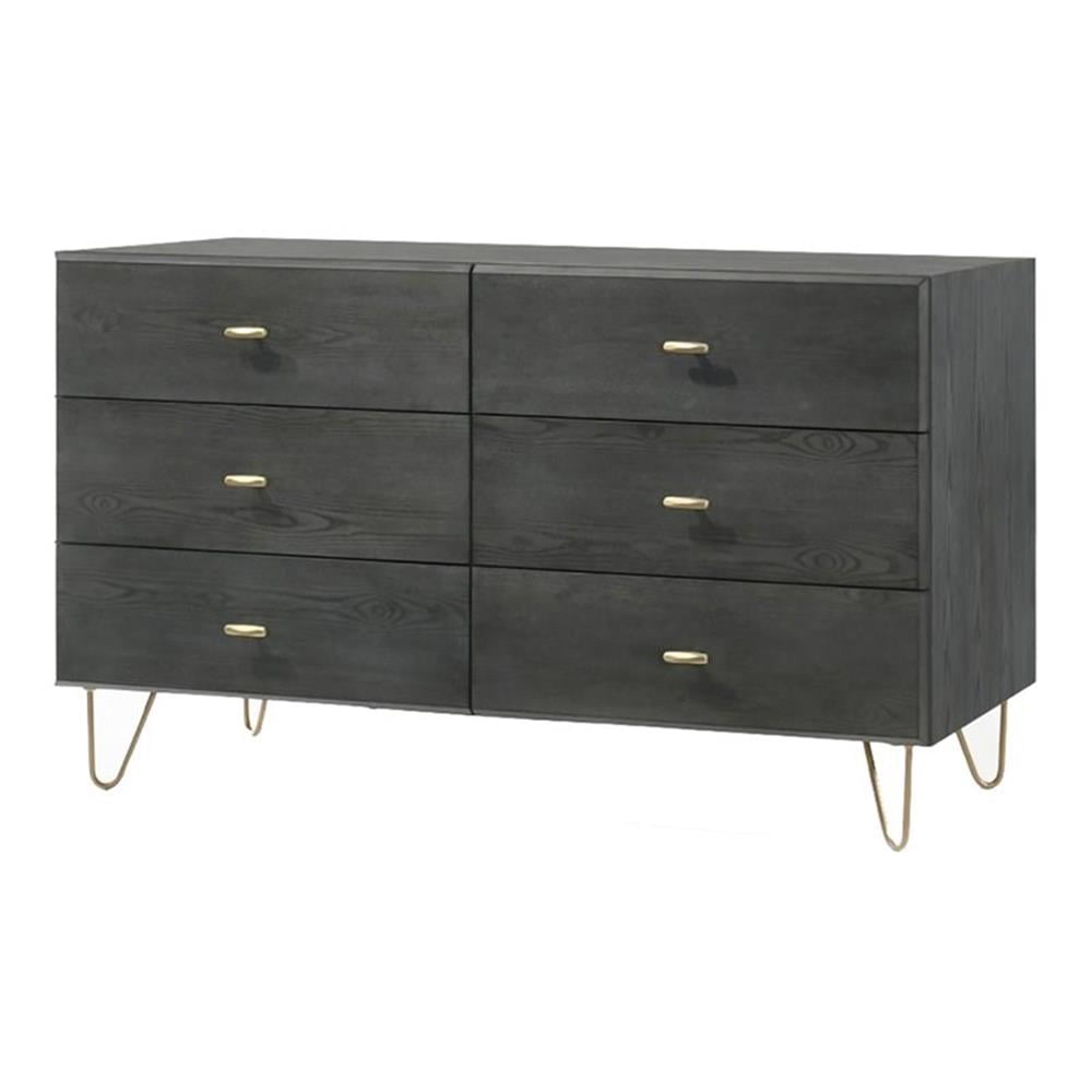 black faux leather dresser Lada Upholstered by Ember Interiors long dresses for homecoming