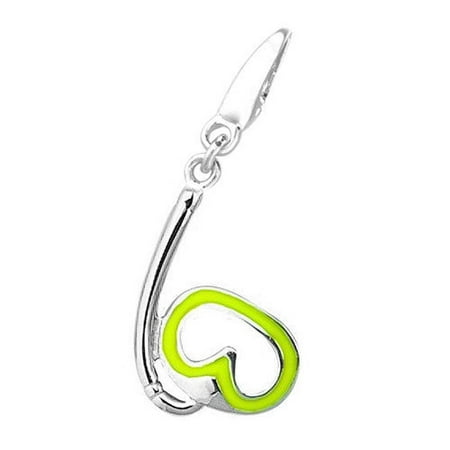 EZ Charms Sterling Silver Enamel Snorkel and Mask Charm