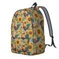 thumbnail image 2 of Rooster and Sunflower Beige Pattern Backpack for School, Cute School Bag with Adjustable Shoulder Straps and Padded Back, 15.7"x11.8"x5.5", 2 of 5