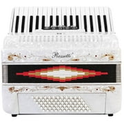 Rossetti Piano Accordion 72 Bass 34 Keys 5 Switches White
