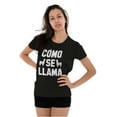 thumbnail image 4 of Como Se Llama Alpaca Animal Humor Womens Fitted Plus Size Graphic Tee Brisco Brands 2X, 4 of 5