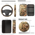 thumbnail image 5 of Uorisanigo Forest Sloth 18 PCS Car Accessories, Universal Auto Seat Protector Seat Belt Strap Covers Steering Wheel Cover Armrest Cover Pads Cup Holders Handbrake Shift Knob Headrest Cushion Keychain, 5 of 7
