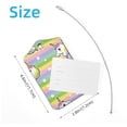 thumbnail image 4 of Square 2Pack PU Leather Unicorn Cruise Luggage Tag with Privacy Cover and Stainless Steel Ring - Suitable for Travel Handbags Backpacks Luggage Tags, 4 of 6