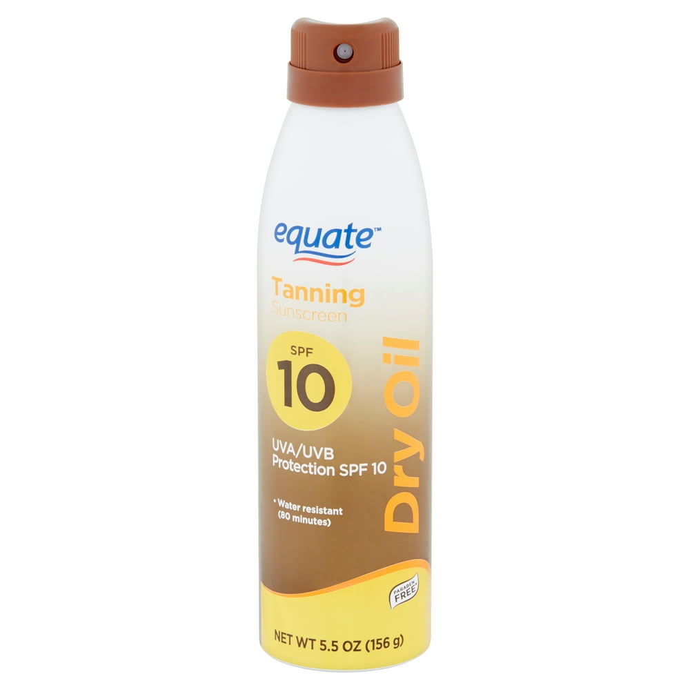 Equate Dry Oil Tanning Sunscreen, SPF 10, 5.5 0z