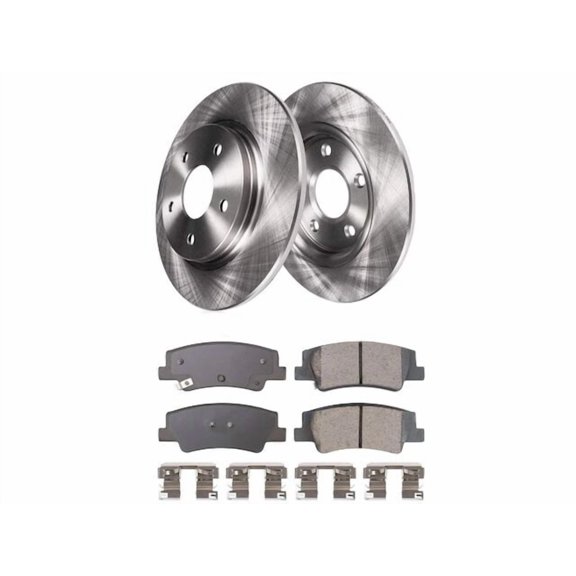 Rear Brake Pad and Rotor Kit - Compatible with 2021 - 2022 Kia K5