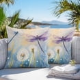 thumbnail image 4 of Outdoor Pillow Cover Dandelion Dragonfly Set of 2 Waterproof Throw Pillowcases Spring Pastoral Decorative Patio Furniture Pillows for Couch Garden Indoor & Outdoor Use, 4 of 9