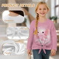 thumbnail image 5 of DISNIMO Axolotl Print Girls Long Sleeve Tops Lace Up Pullover Crew Neck Loose Blouse Top Comfy Soft T Shirts Fall Winter Clothes for Teens, 5 of 8