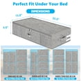 thumbnail image 4 of Contenedor de almacenamiento debajo de la cama paquete de 4 unidades delgado perfil bajo organizador ropa recámara hogar manta caja, 4 of 8