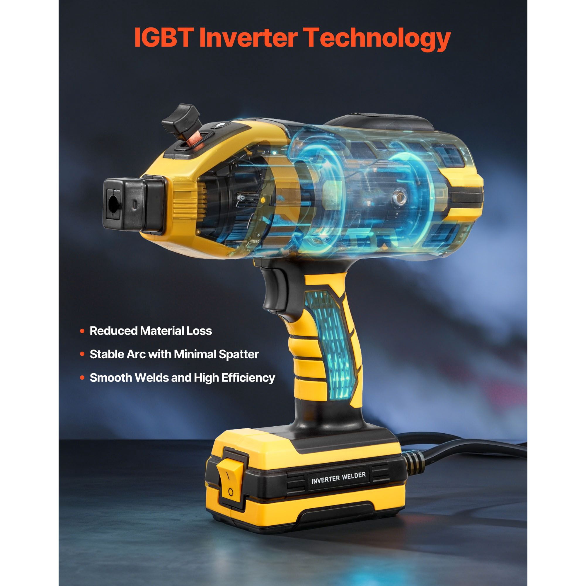Portable Handheld Welding Machine 20-140A, IGBT Inverter, 5-Level Current, 3mm Max Thickness, for Home DIY Auto Repair