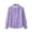 Purple, variant on GobdXE Girls Solid Front Ruffle Round Collar Long Sleeve Button Down School Blouse Light Blue,15-16 Years