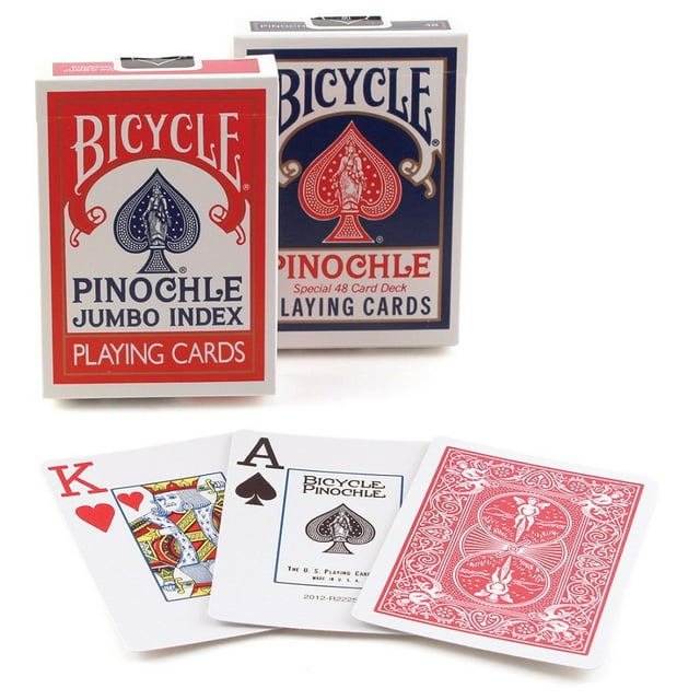 Juego de cartas para bicicleta Pinochle Jumbo (paquete de 12)