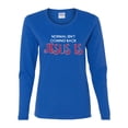 thumbnail image 3 of Normal Isn't Coming Back Jesus Is Inspirational/Christian Womens Graphic Long Sleeve T-Shirt, Royal, X-Large, 3 of 5