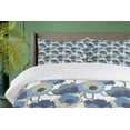 thumbnail image 4 of Ambesonne Floral Duvet Cover Set, Ombre Romantic Flowers, Queen, Grey Navy, 4 of 6