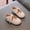 Beige, variant on FSYBOA Girls Dress Shoes Size 13(Little Kids), Cute Hook and Loop Strap Non Slip Soft Soled Kids School Uniform Shoes Beige