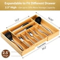 thumbnail image 2 of Organizador de cajones Umilife, grande, ampliable, para cocina, bambú, 2 of 7