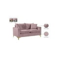thumbnail image 2 of Meridian Furniture Naomi Contemporary Velvet Loveseat in Pink, 2 of 7