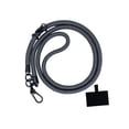 thumbnail image 2 of Correa de soporte de protección contra caídas para teléfono, parche de cordón grueso multiusos de 0,6mm negro gris perfke Correa de cordón para teléfono, 2 of 9