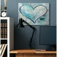 thumbnail image 2 of Stupell Home Décor Graffiti Texture Heart Blue White Painting Canvas Wall Art by Kami Lerner, 2 of 6