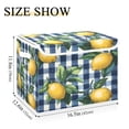 thumbnail image 5 of Yayeee Collapsible Cube Storage Bin with Lid Fabric Closet Decorative Basket with Handles, Cartoon Beige Lemon, 5 of 7