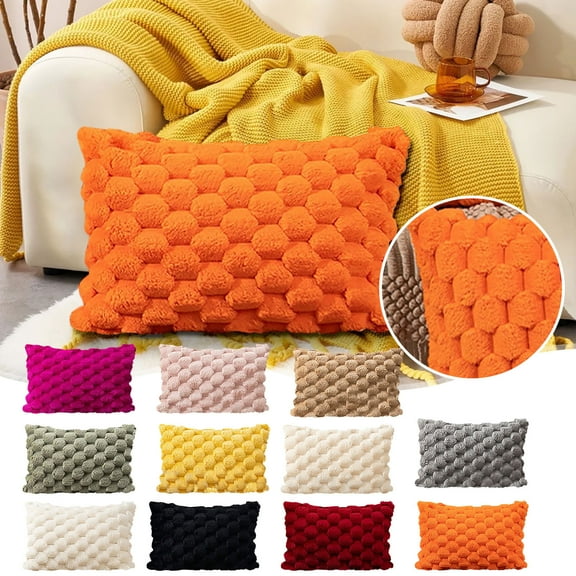 Pillow Cases Weaving Snowflake Velvet Solid Color Pillow Office Sofa Lumbar Support Pillow Bedside Support Pillowcase Cushion 50% 0ff Clearance!