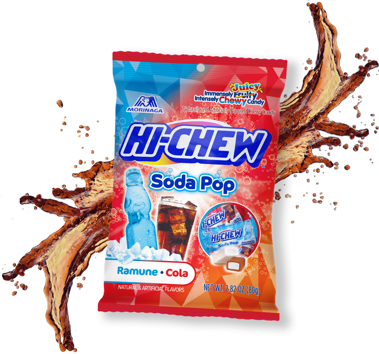 NineChef Bundle - HiChew Hi-Chew Sensationally Chewy Japanese Fruit Candy Soda Pop (Pack of 6) NineChef + 1 NineChef ChopStick