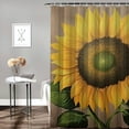 thumbnail image 2 of BCIIG Sunflower Leaves Bathroom Decor Set with Hooks, Colorful Luxurious Graphic Print Polyester Fabric Shower Curtain Set, Home Bathtubs Decoration, Multi Size 60x72, 2 of 7